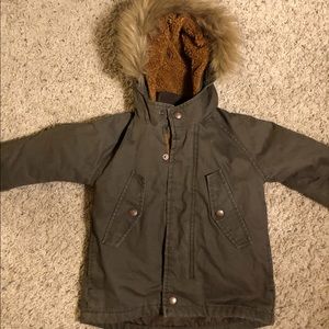 Zara baby outerwear collection coat army green